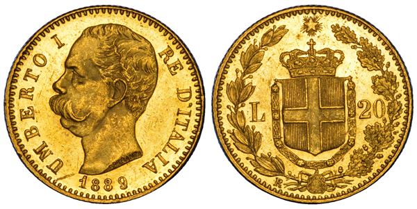 REGNO D'ITALIA. UMBERTO I DI SAVOIA, 1878-1900. 20 Lire 1889.
