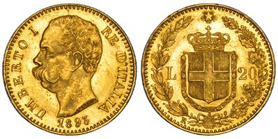 Regno d'Italia, Umberto I di Savoia, 20 Lire 1893