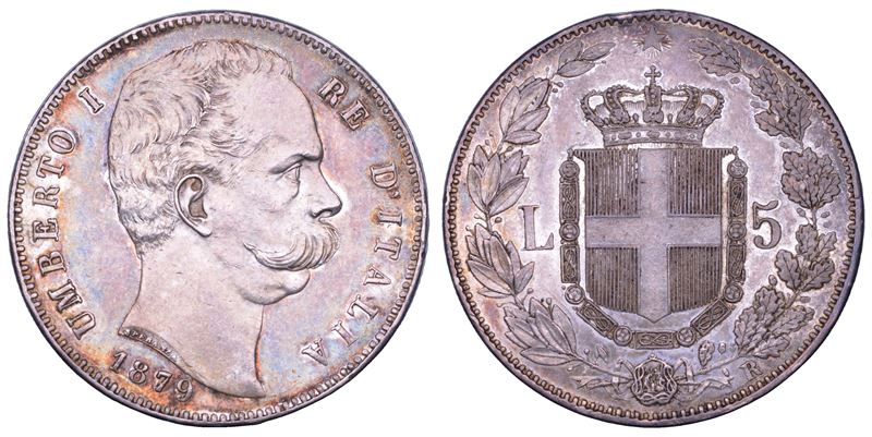 REGNO D'ITALIA. UMBERTO I DI SAVOIA, 1878-1900. 5 Lire 1879.  - Asta Numismatica - Cambi Casa d'Aste