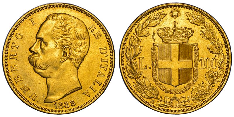 REGNO D'ITALIA. UMBERTO I DI SAVOIA, 1878-1900. 100 Lire 1883.  - Asta Numismatica - Cambi Casa d'Aste