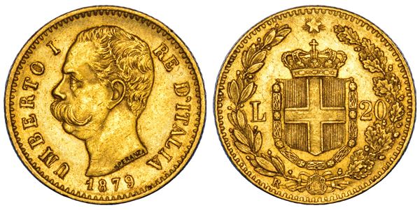 REGNO D'ITALIA. UMBERTO I DI SAVOIA, 1878-1900. 20 Lire 1879.