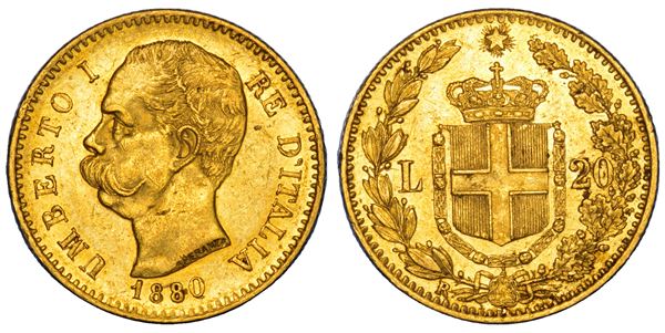 REGNO D'ITALIA. UMBERTO I DI SAVOIA, 1878-1900. 20 Lire 1880.