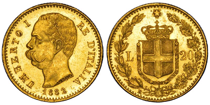 REGNO D'ITALIA. UMBERTO I DI SAVOIA, 1878-1900. 20 Lire 1882.  - Asta Numismatica - Cambi Casa d'Aste