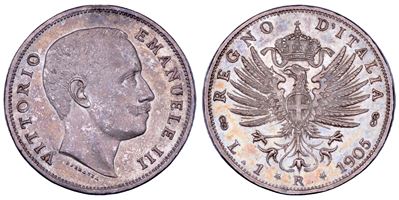 VITTORIO EMANUELE III DI SAVOIA, Lira 1905