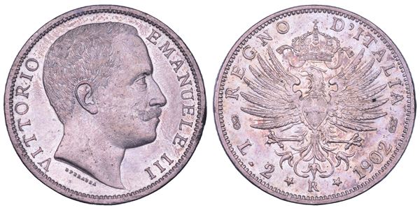 REGNO D'ITALIA. VITTORIO EMANUELE III DI SAVOIA, 1900-1946. 2 Lire 1902.