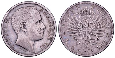 Regno d'Italia, Vittorio Emanuele III di Savoia, 2 Lire 1901