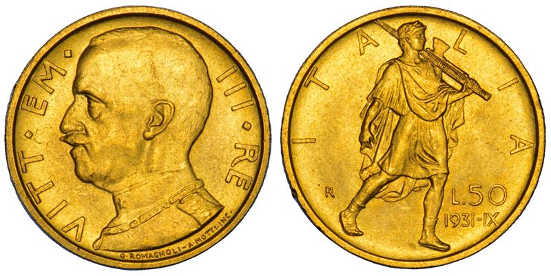 REGNO D'ITALIA. VITTORIO EMANUELE III DI SAVOIA, 1900-1946. 50 lire 1931/A. IX.  - Asta Numismatica - Cambi Casa d'Aste