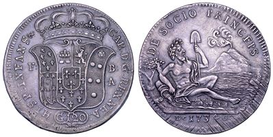 Carlo di Borbone, Piastra da 120 Grana 1734