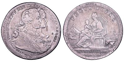 Ferdinando IV di Borbone, Piastra da 120 Grana 1772, Tipo Fecunditas
