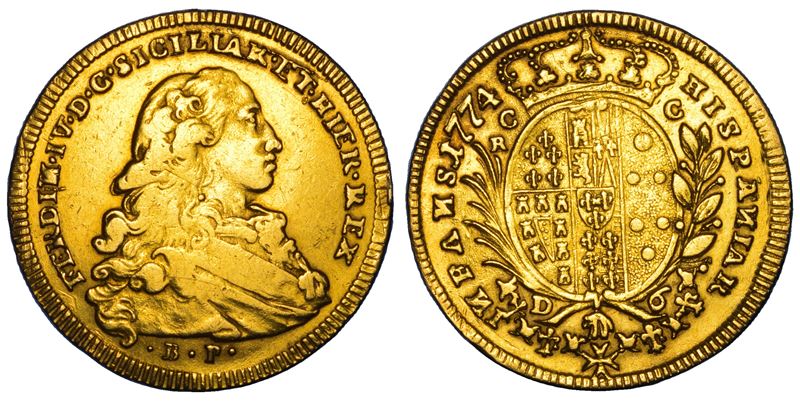 NAPOLI. FERDINANDO IV DI BORBONE, 1759-1799. 6 Ducati 1774.  - Asta Numismatica - Cambi Casa d'Aste