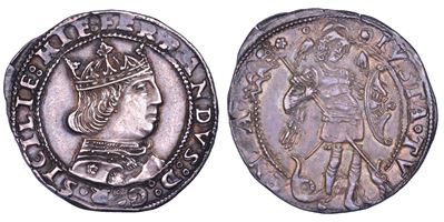 Ferdinando I d'Aragona, Busto coronato d'argento, 1458-1494
