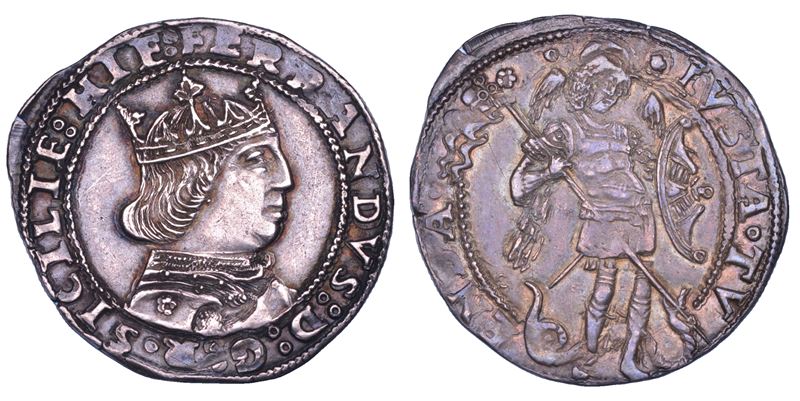 NAPOLI. FERDINANDO I D'ARAGONA, 1458-1494 Coronato.  - Asta Numismatica - Cambi Casa d'Aste