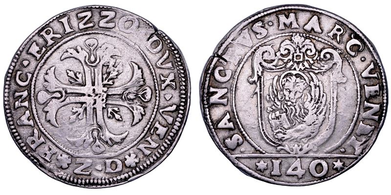 VENEZIA. FRANCESCO ERIZZO, 1631-1646. Scudo della croce da 140 soldi.  - Auction Numismatics - Cambi Casa d'Aste