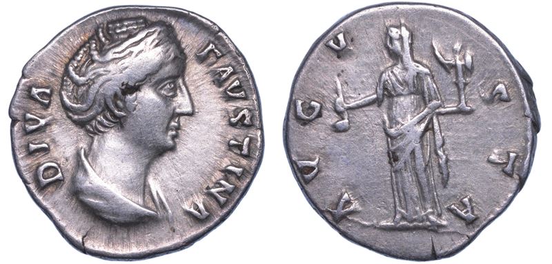 SHIPPING ONLY IN ITALY. FAUSTINA I (moglie di Antonino Pio), + 140/141. Denario.  - Asta Numismatica Light - Cambi Casa d'Aste