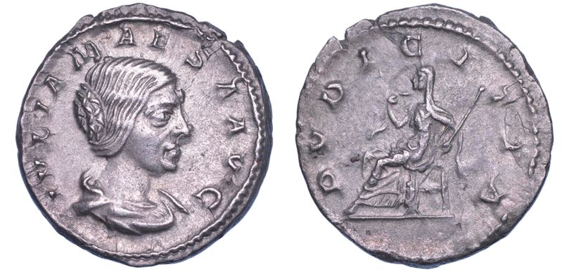 SHIPPING ONLY IN ITALY. GIULIA MESA (nonna di Eliogabalo e di Alessandro Severo), + 226. Denario.  - Asta Numismatica Light - Cambi Casa d'Aste