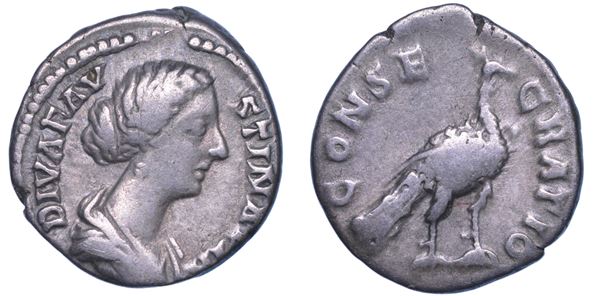 SHIPPING ONLY IN ITALY. FAUSTINA II (Moglie di Marco Aurelio), 147-176. Denario. Roma.