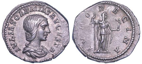 SHIPPING ONLY IN ITALY. GIULIA SOEMIA (Madre di Eliogabalo), 218-222. Denario, 220.