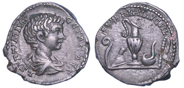 SHIPPING ONLY IN ITALY. GETA (Cesare), 198-209. Denario, 202-203. Roma.