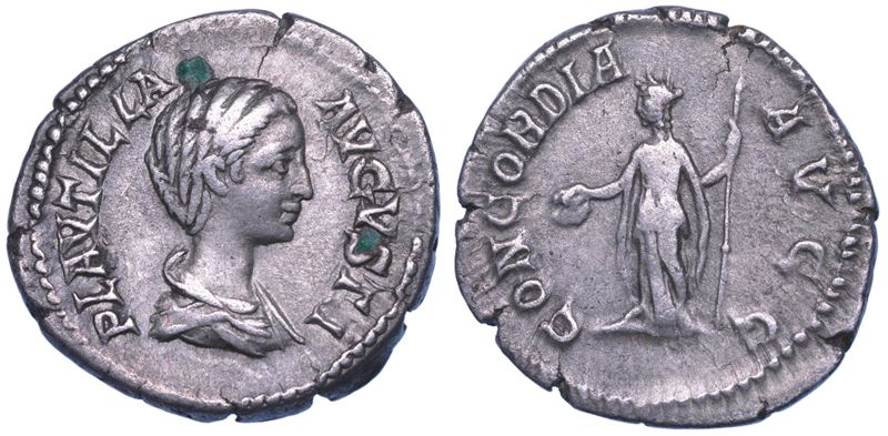 SHIPPING ONLY IN ITALY. PLAUTILLA (moglie di Caracalla), 202-205. Denario.  - Asta Numismatica Light - Cambi Casa d'Aste