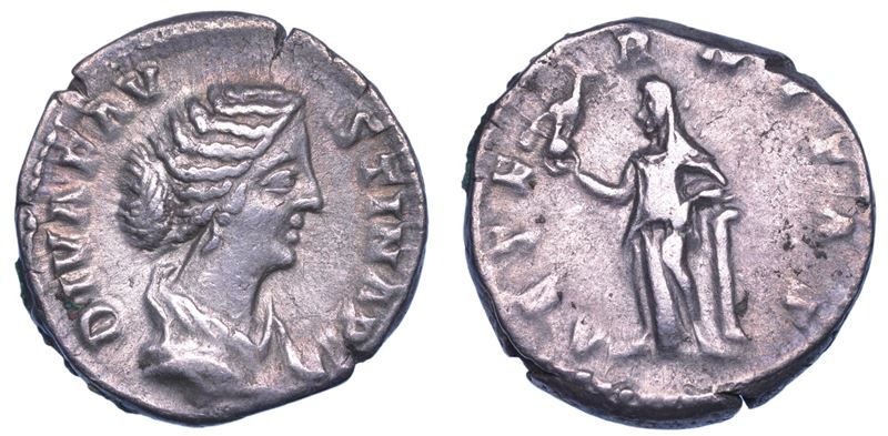 SHIPPING ONLY IN ITALY. FAUSTINA II (Moglie di Marco Aurelio), 147-176. Denario.  - Auction Light Numismatics - Cambi Casa d'Aste