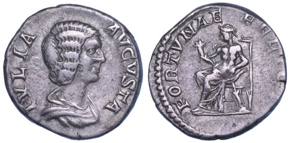 SHIPPING ONLY IN ITALY. GIULIA DOMNA (moglie di Settimio Severo), 193-217. Denario. Roma.