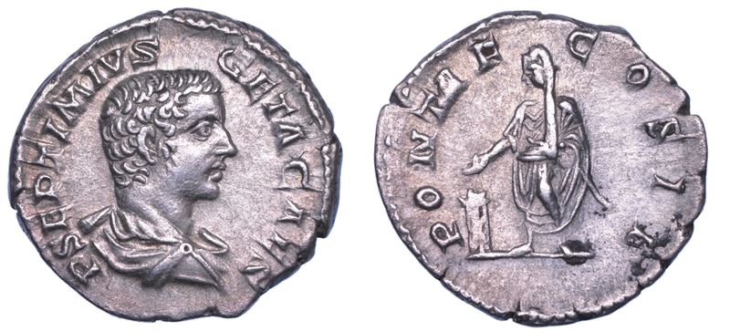 SHIPPING ONLY IN ITALY. GETA (Cesare), 198-209. Denario. Roma.  - Auction Light Numismatics - Cambi Casa d'Aste