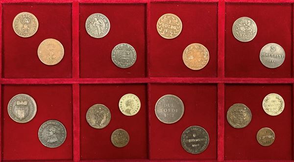 TOSCANA. Lotto di nove monete (1700-1800).