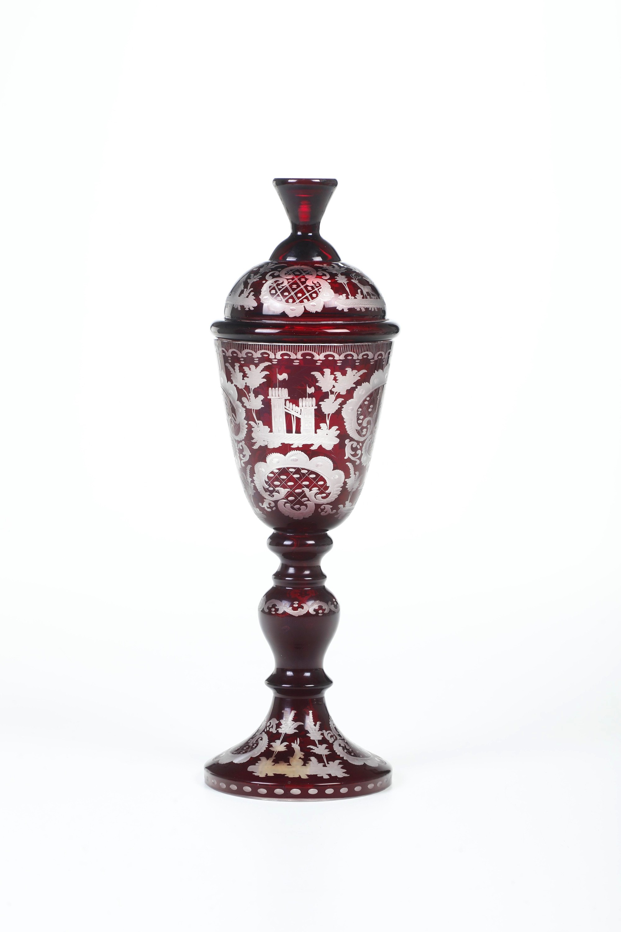 Calice con coperchio. Boemia, XX secolo.