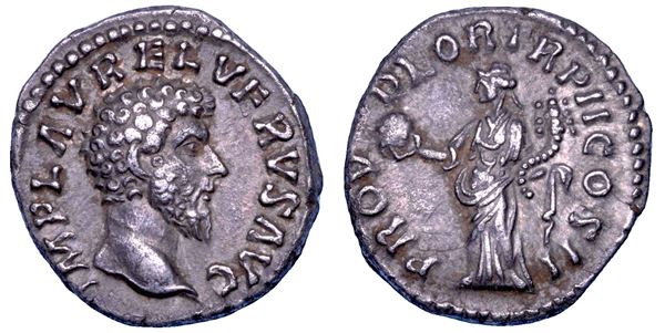 LUCIO VERO, 161-169. Denario, anni 161-162. Roma.