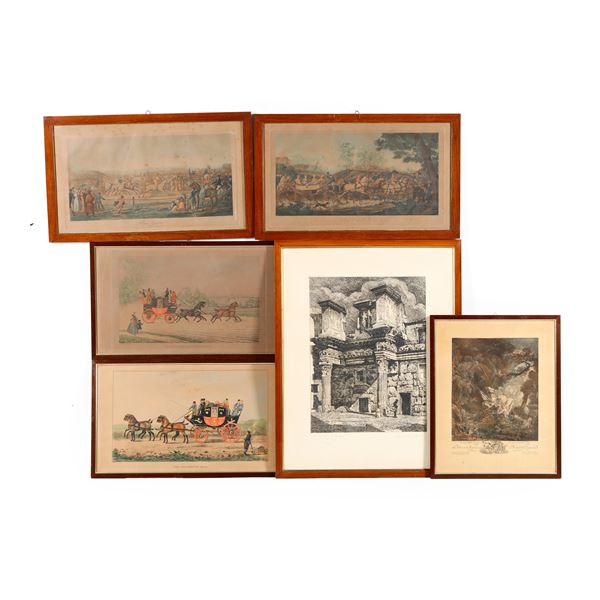Incisori del XIX-XX secolo Sei stampe di soggetto diverso