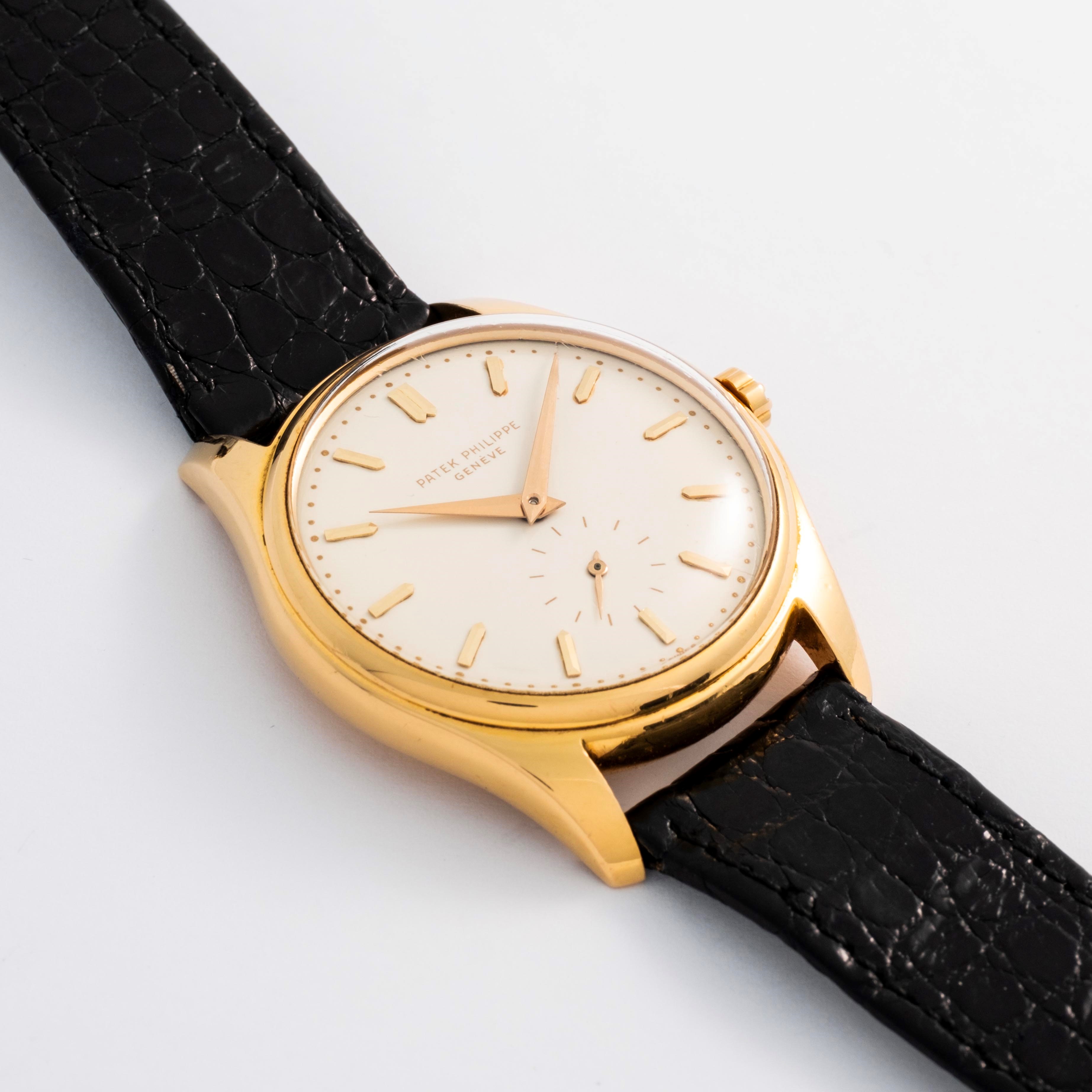 Patek Philippe - Calatrava ref. 2526, oro giallo 18k, quadrante in smalto bianco