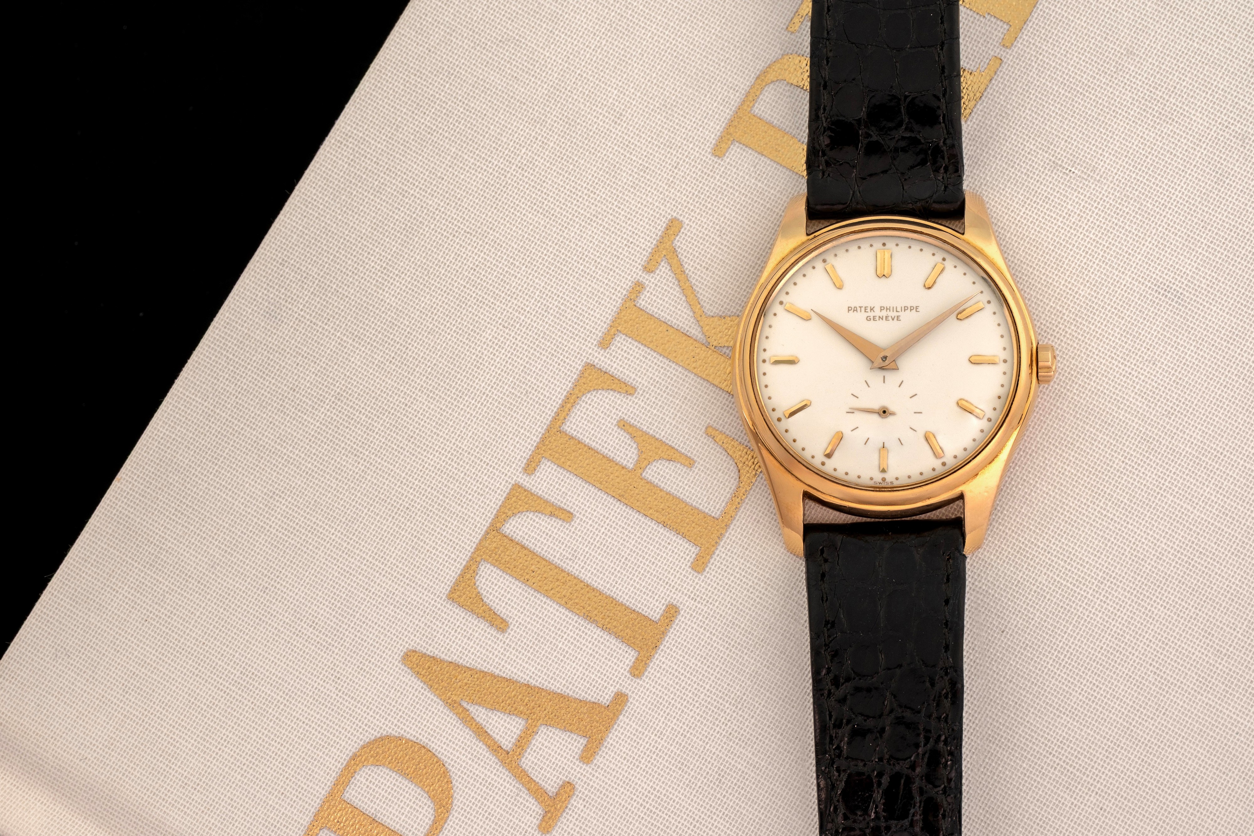 Patek Philippe - Calatrava ref. 2526, oro giallo 18k, quadrante in smalto bianco