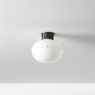 Gian Emilio, Lampada da plafone mod. 4001/5, metallo e metacrilato