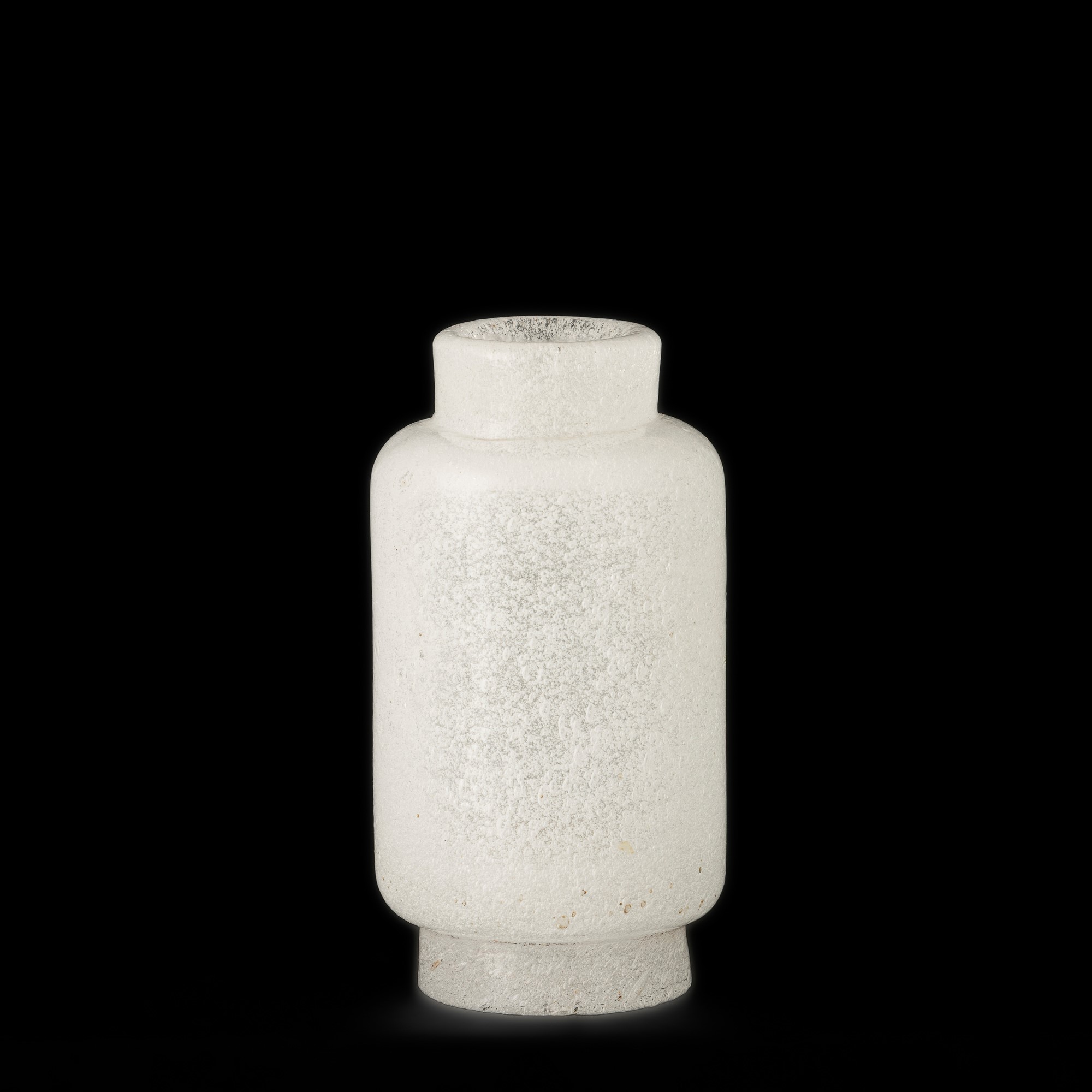 Carlo Scarpa - Flacone cilindrico in vetro pulegoso Venini (Murano, 1932 ca.)