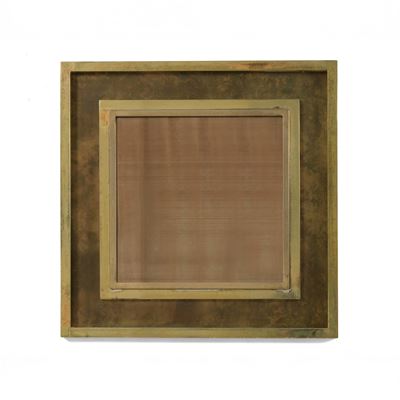 Grande cornice in ottone e metallo