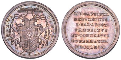 Rezzonico, Medaglia in argento emessa durante la sede vacante del 1769