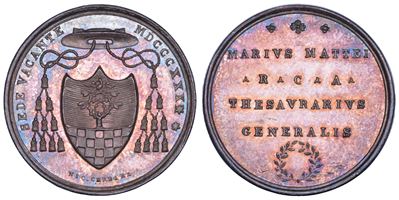 Mattei, Medaglia in argento emessa durante la sede vacante del 1829