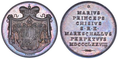 Chigi, Roma. Sede Vacante 1878 - Medaglia in argento