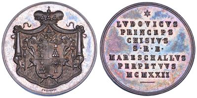 Ludovico Chigi, Medaglia in argento emessa nel 1922