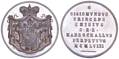 Sigismondo Chigi, Medaglia in argento del Conclave 1958 - Prima Variante