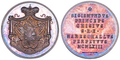 Medaglia in argento commemorativa del Vaticano, sede vacante 1963, emessa dal Maresciallo del Con...