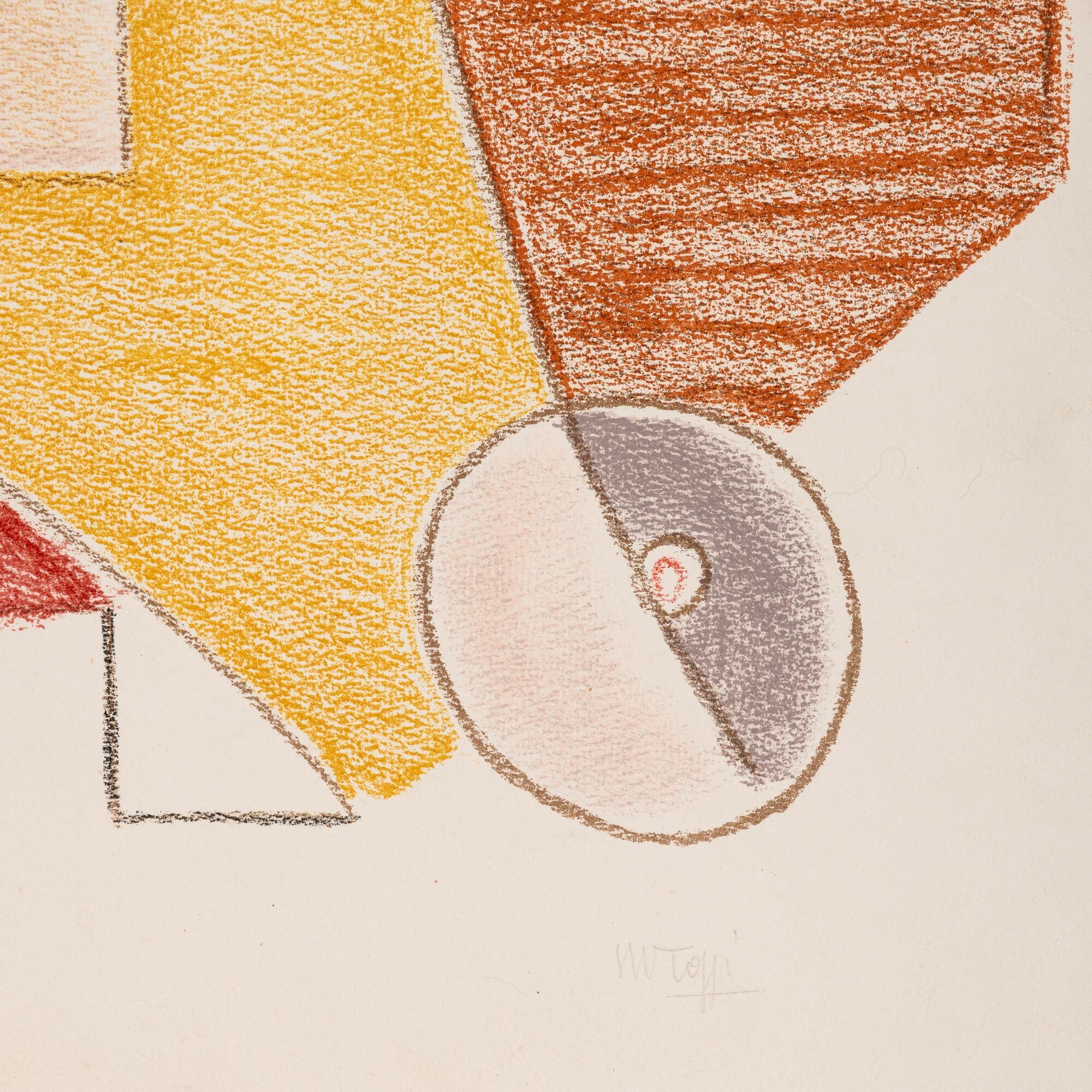 Mario Tozzi - Senza titolo, litografia
