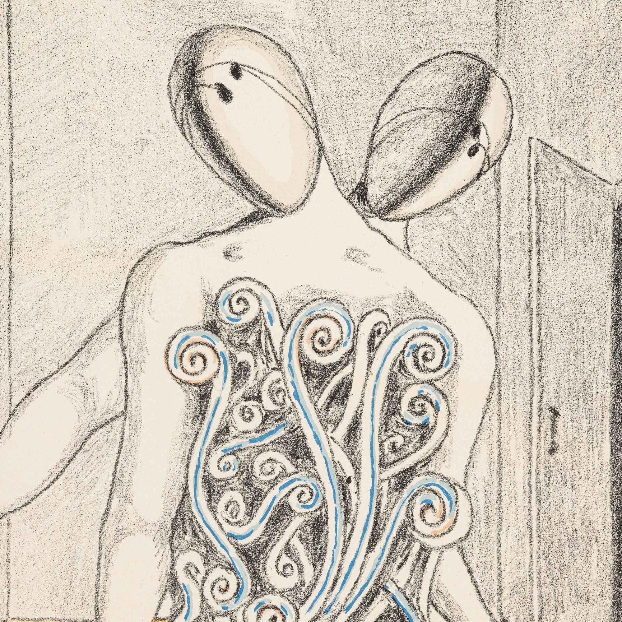 Giorgio De Chirico - Gli amici mediterranei, litografia