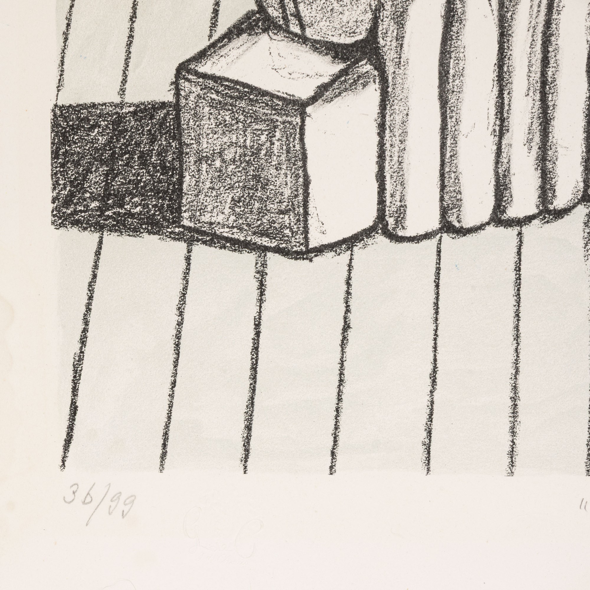 Giorgio De Chirico - Le muse del pomeriggio, litografia