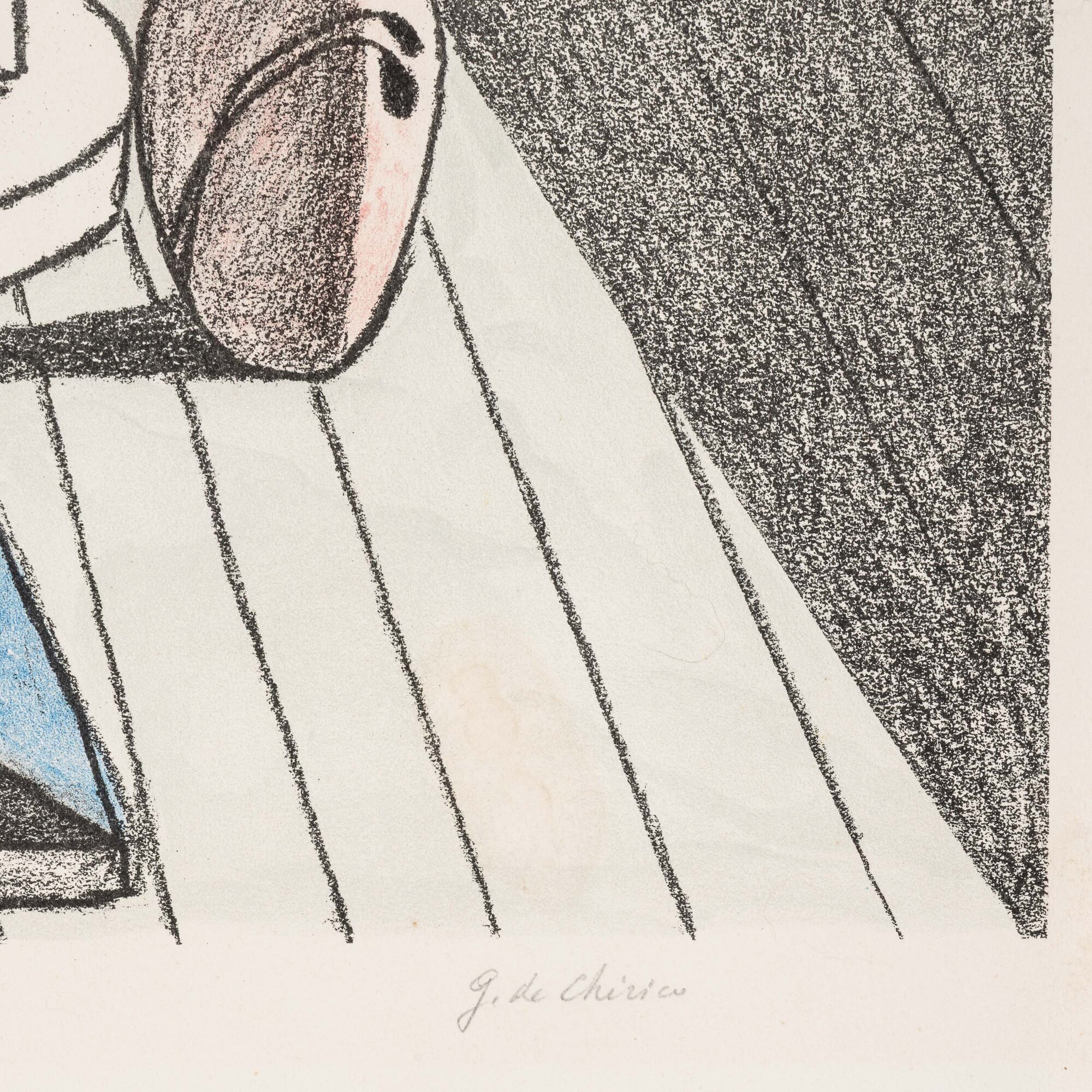 Giorgio De Chirico - Le muse del pomeriggio, litografia