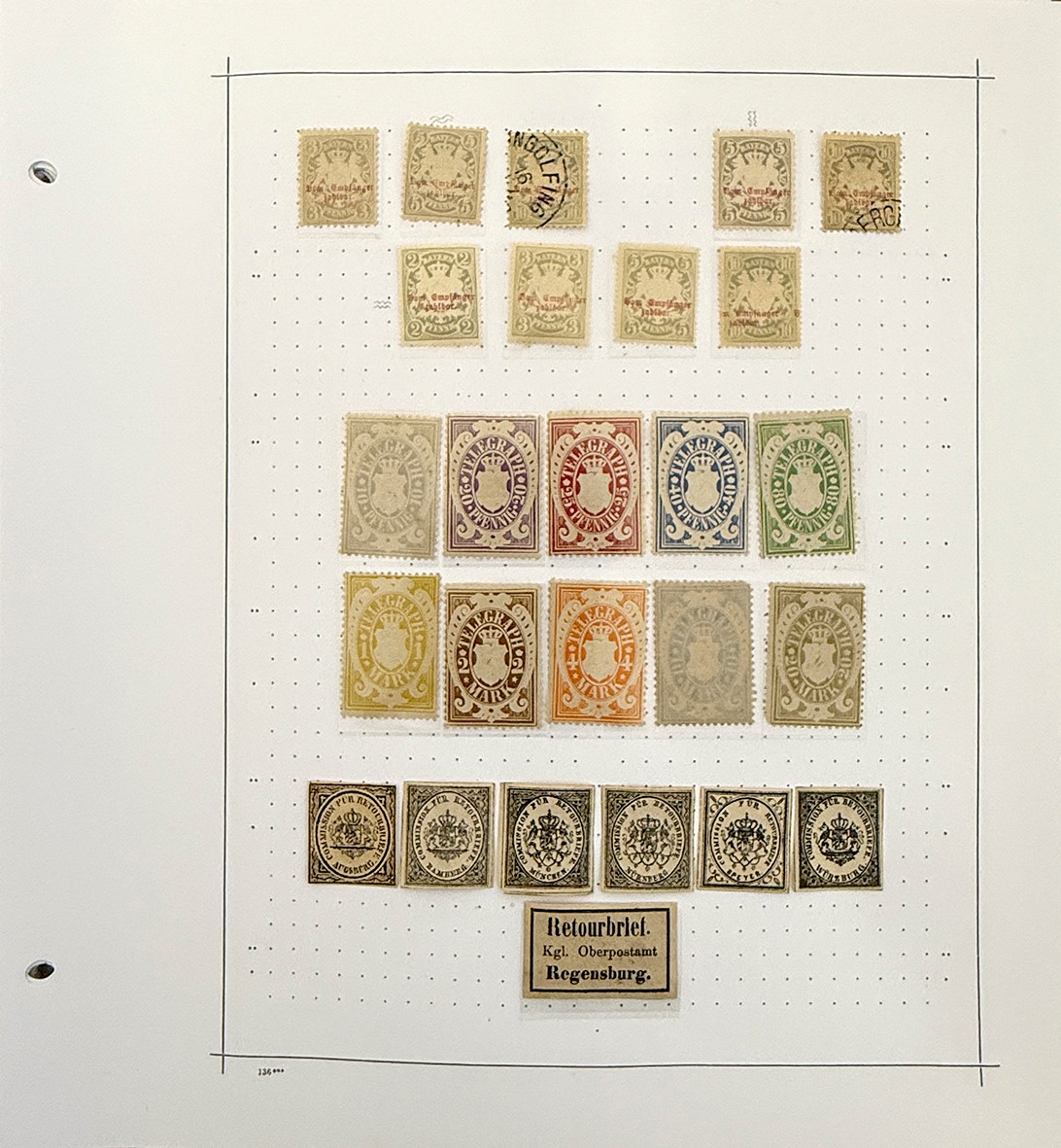 Collezione di francobolli tedeschi antichi, 1849-1912, nuovi e usati