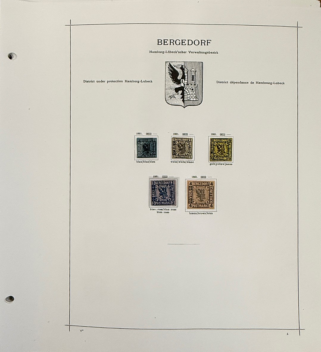 Collezione di francobolli tedeschi antichi, 1849-1912, nuovi e usati