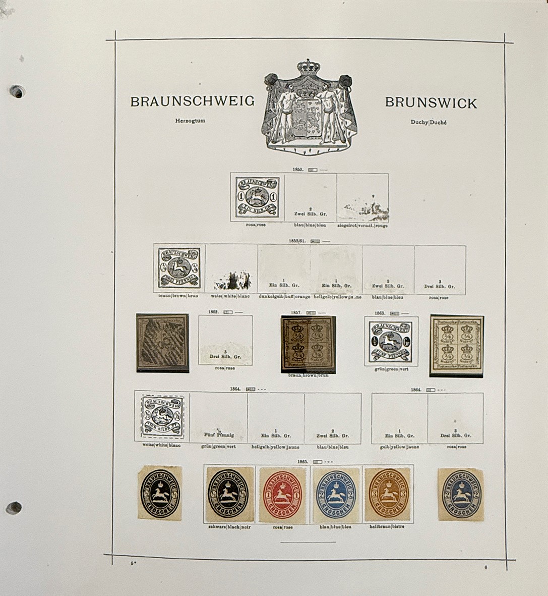 Collezione di francobolli tedeschi antichi, 1849-1912, nuovi e usati