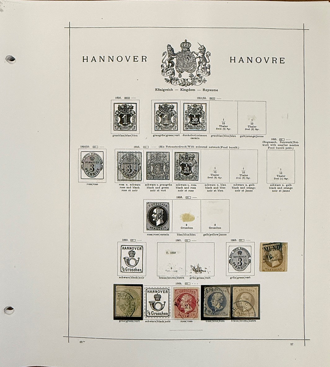 Collezione di francobolli tedeschi antichi, 1849-1912, nuovi e usati