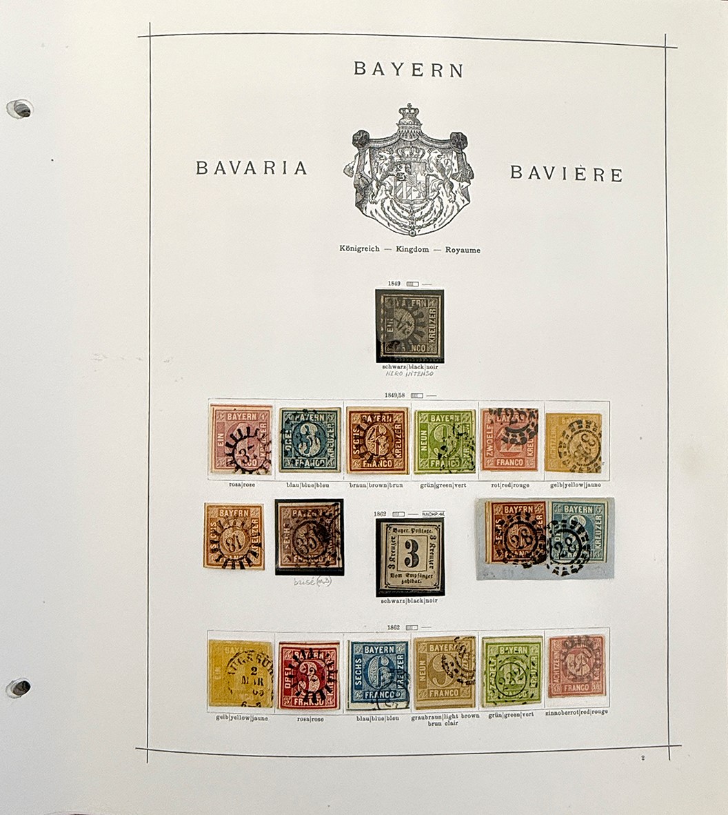 Collezione di francobolli tedeschi antichi, 1849-1912, nuovi e usati